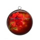 Pendentif Cabochon Argent - fleur