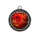 Pendentif Cabochon Argent - fleur