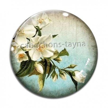 Cabochon Verre - rose
