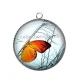 Pendentif Cabochon Argent - papillon