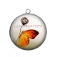 Pendentif Cabochon Argent - papillon