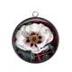 Pendentif Cabochon Argent - fleur