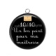 Pendentif Cabochon Argent - bon point pour maîtresse