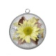 Pendentif Cabochon Argent - fleur