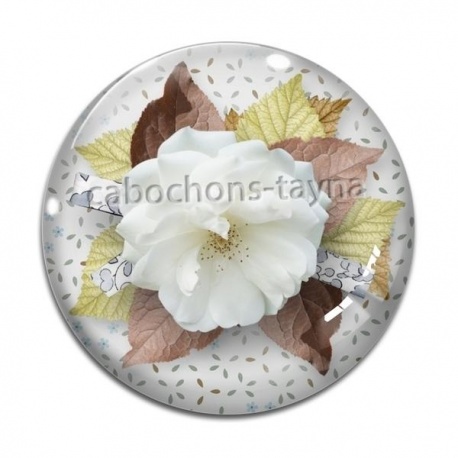 Cabochon Verre - fleur