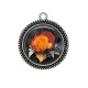 Pendentif Cabochon Argent - fleur