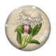 Cabochon Verre - fleur exotique
