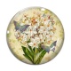Cabochon Verre - fleur exotique