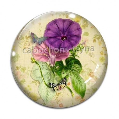 Cabochon Verre - fleur