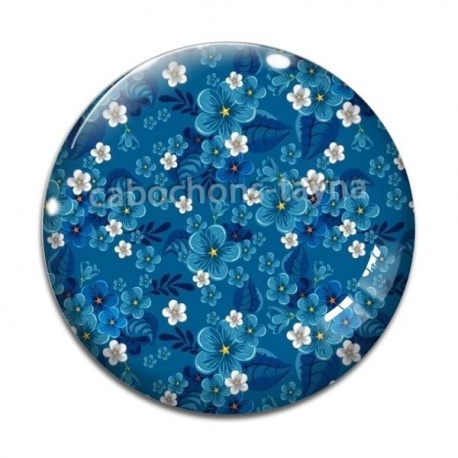 Cabochon Verre - fleur