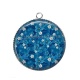 Pendentif Cabochon Argent - fleur