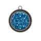 Pendentif Cabochon Argent - fleur