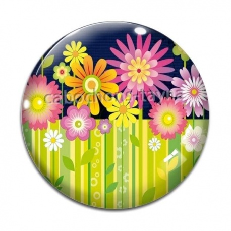 Cabochon Verre - fleur
