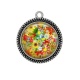 Pendentif Cabochon Argent - tournesol