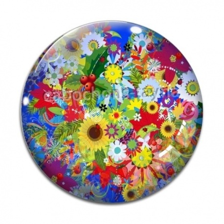 Cabochon Verre - tournesol