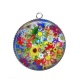Pendentif Cabochon Argent - tournesol