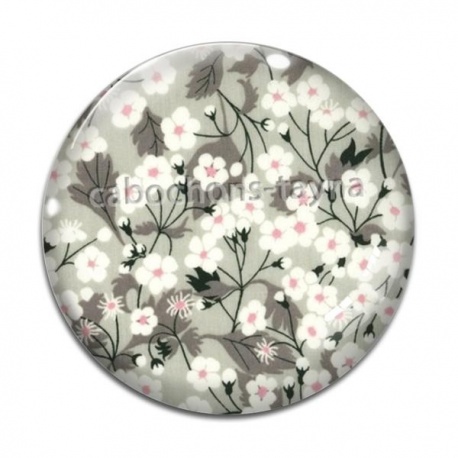 Cabochon Verre - fleur