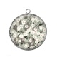 Pendentif Cabochon Argent - fleur
