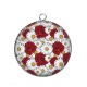 Pendentif Cabochon Argent - fleur