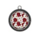 Pendentif Cabochon Argent - fleur