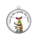 Pendentif Cabochon Argent - maîtresse atsem