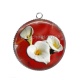 Pendentif Cabochon Argent - fleur