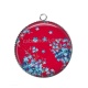 Pendentif Cabochon Argent - fleur
