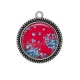 Pendentif Cabochon Argent - fleur