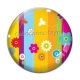 Cabochon Verre - fleur