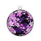 Pendentif Cabochon Argent - fleur