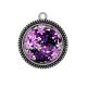 Pendentif Cabochon Argent - fleur