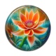 Cabochon Résine - fleur exotique