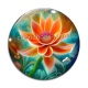 Cabochon Verre - fleur exotique