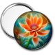Miroir de poche - fleur exotique