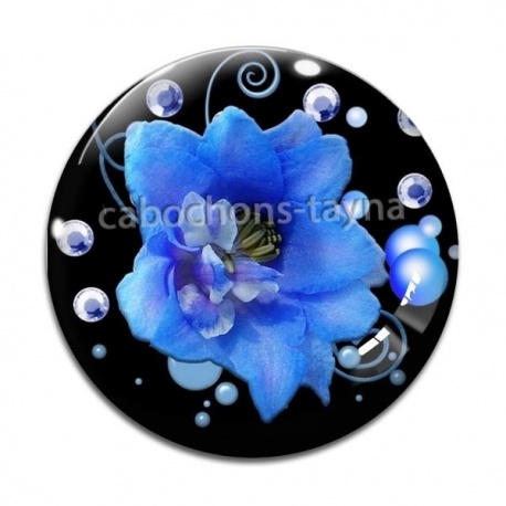 Cabochon Verre - fleur