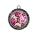 Pendentif Cabochon Argent - fleur