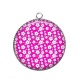 Pendentif Cabochon Argent - fleur