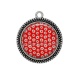 Pendentif Cabochon Argent - fleur