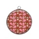 Pendentif Cabochon Argent - fond 
