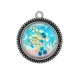Pendentif Cabochon Argent - muguet