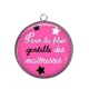 Pendentif Cabochon Argent - maîtresse gentille