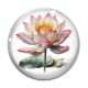 Cabochon Verre - fleur exotique