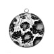 Pendentif Cabochon Argent - fleur