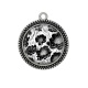Pendentif Cabochon Argent - fleur