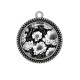 Pendentif Cabochon Argent - fleur