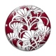 Cabochon Verre - fleur exotique