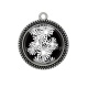 Pendentif Cabochon Argent - fleur