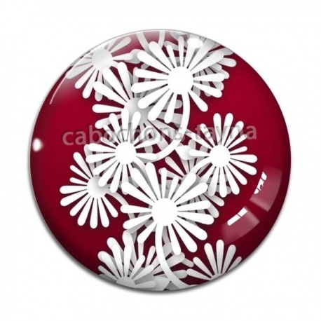 Cabochon Verre - fleur