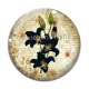 Cabochon Verre - fleur exotique