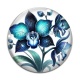 Cabochon Verre - fleur exotique